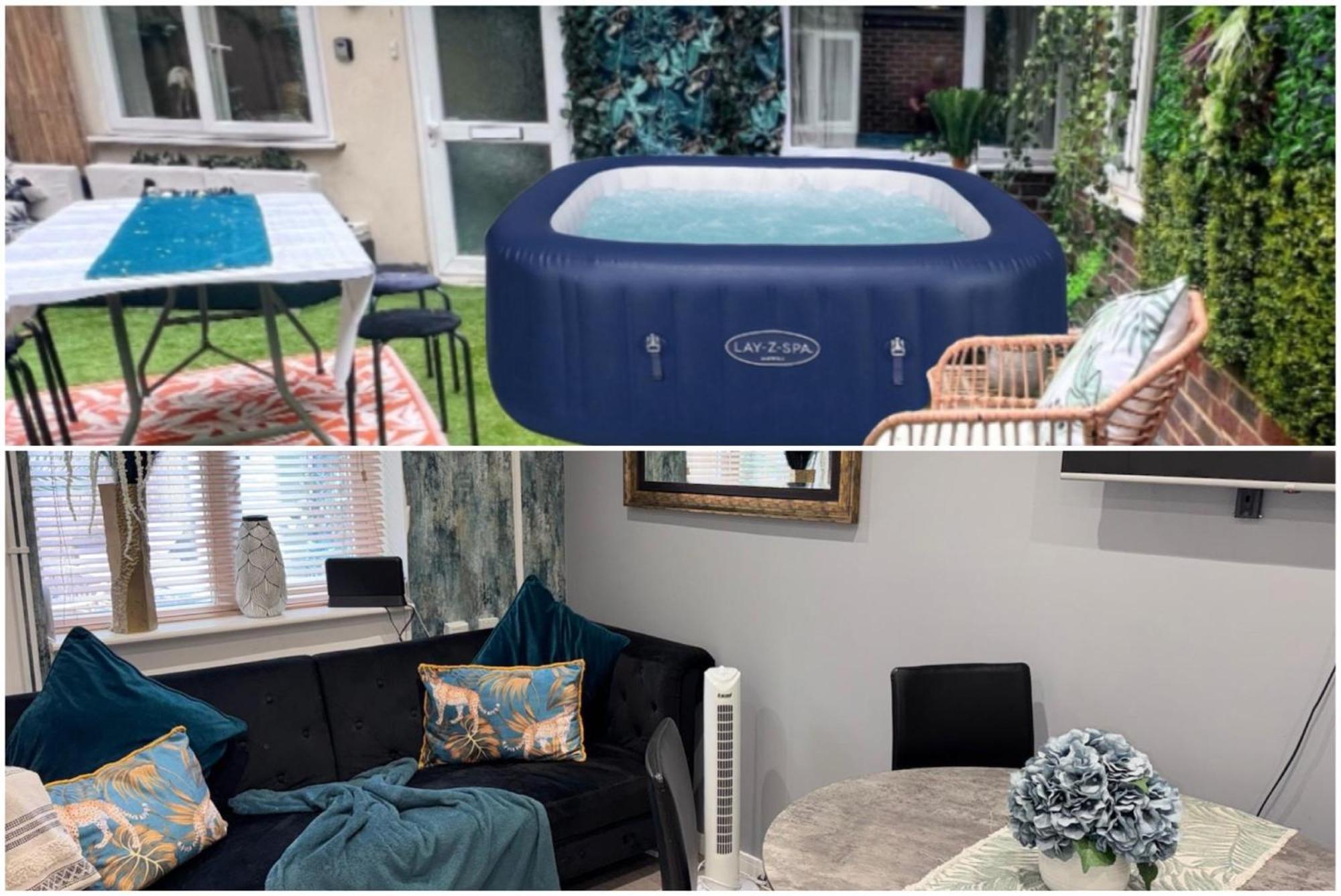 Apartment The 8 Bed Rooftop Garden - Hot Tub - Parking